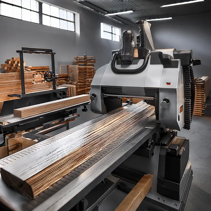 Carpentry machine in a small workshop