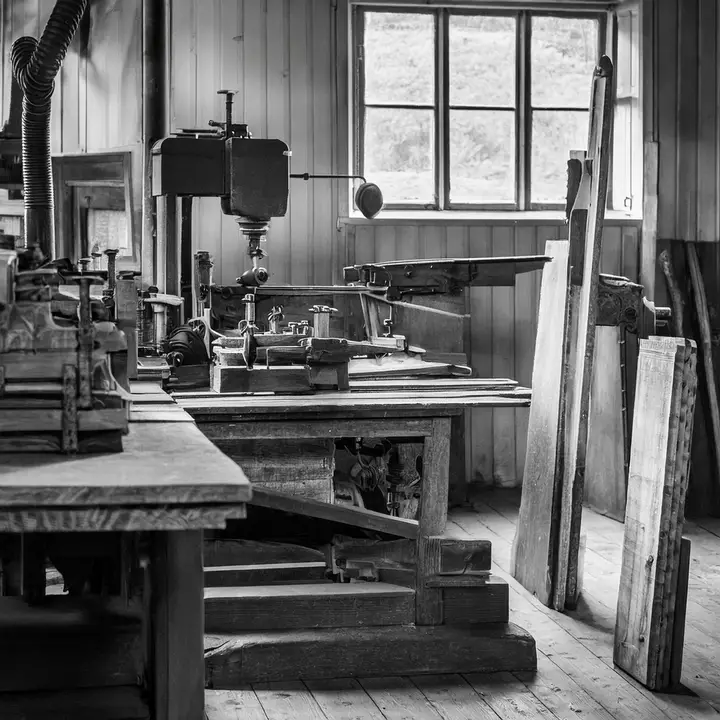 Old woodworking bench